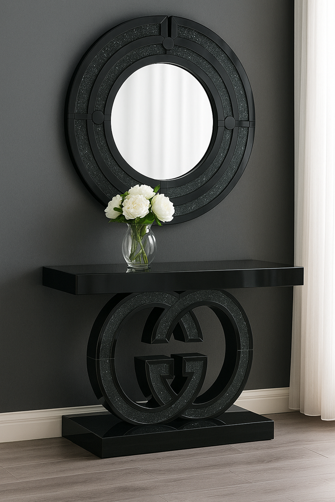Console Table Set Black RTF028B + TMZ096-B