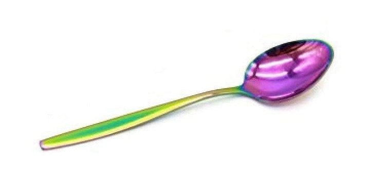 Dessert Spoon Rainbow Stainless Steel 6pc