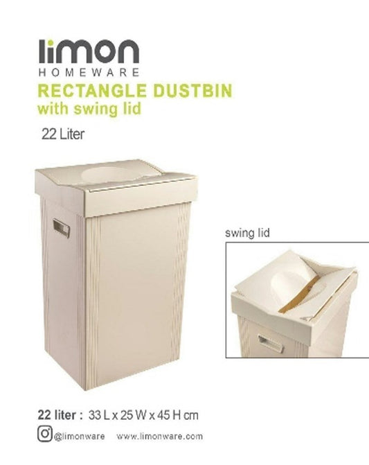 Rectangle Dustbin 22L 159200