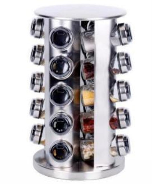 Rotating Spice Rack Condiment 20pc C66-20B