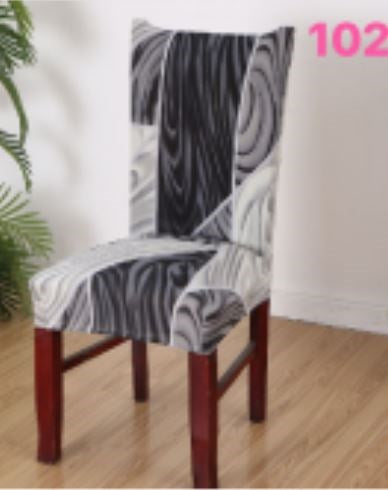 Chair Cover Gray Line Pattern