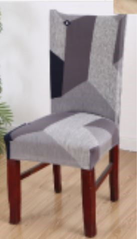 Chair Cover Gray Shape Pattern