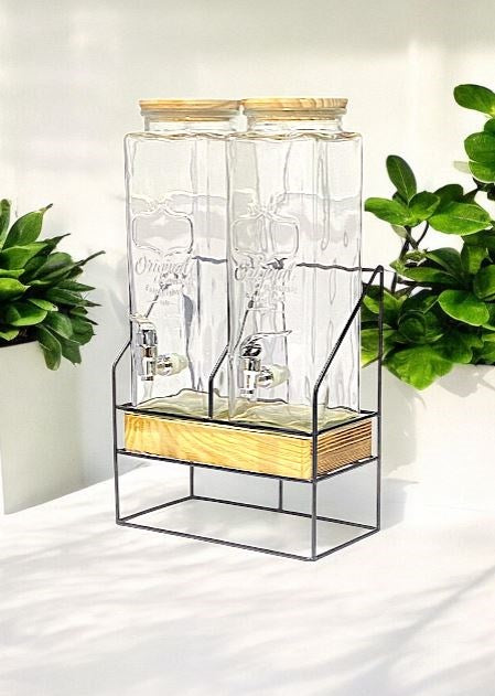 Twin Drink Dispenser with Stand