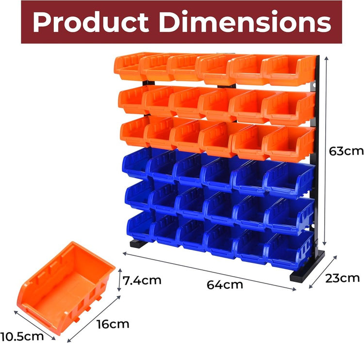 Storage Bin Rack 36pc SDY-60880
