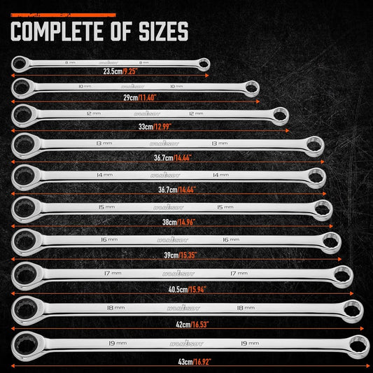 Ratchet Wrench Set 9pc 8mm-22mm SDY-81056