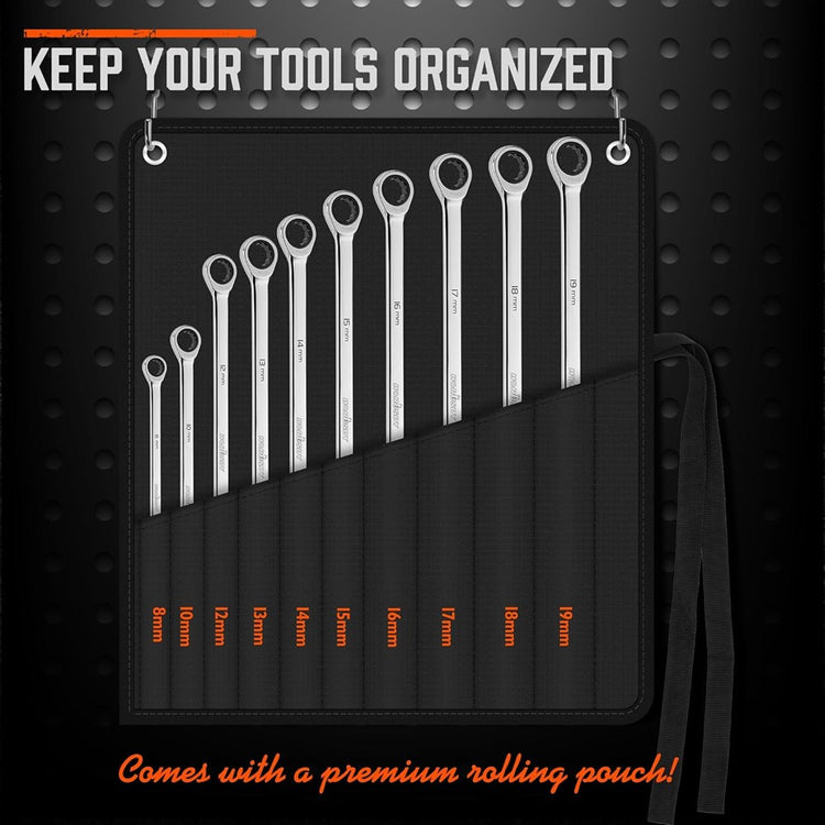 Ratchet Wrench Set 9pc 8mm-19mm SDY-81056