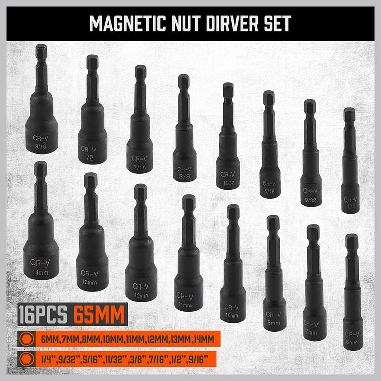 Magnetic Nut Dr Screwdriver Bits 47pc SDY-87013