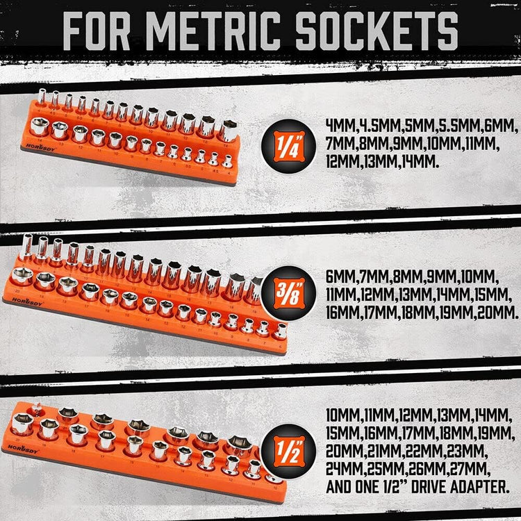 Magnetic Socket Organizer 3pc SDY-87022