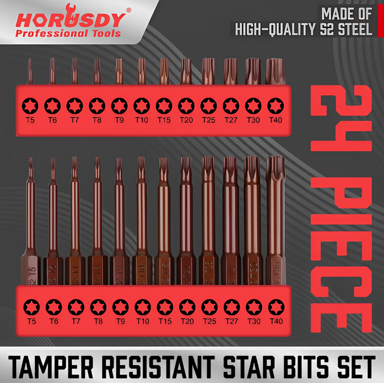 Torx Bit Tamper Resistant Star 24pc SDY-94298