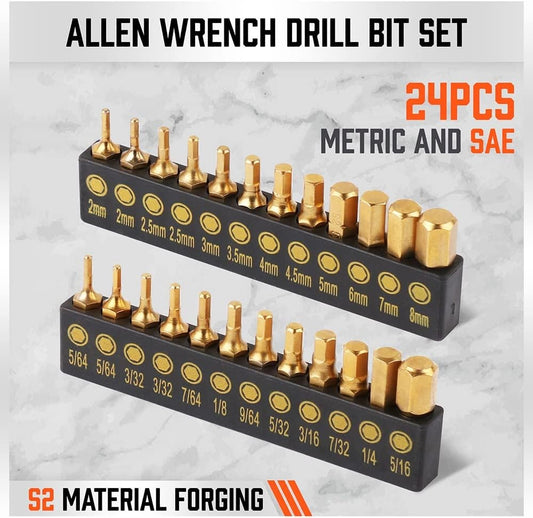 Hex Head Allen Wrench Drill Bit 24pc SDY-94303