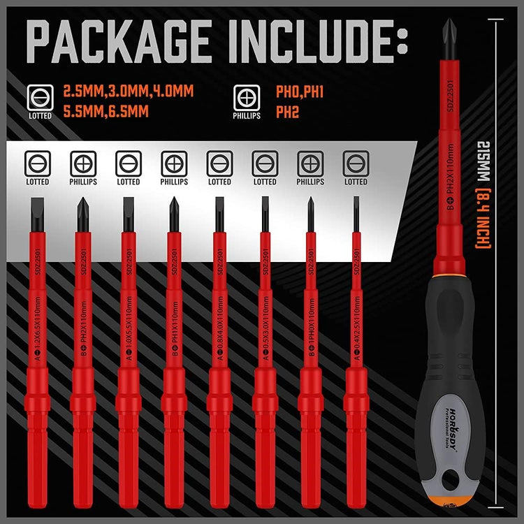 Insulated Screwdriver 9pc Set SDY-94308