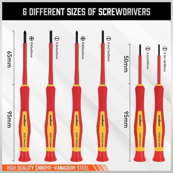 Insulated Soft Finish Screwdriver 6pc SDY-94408