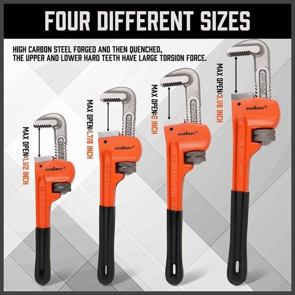Heavy Duty Pipe Wrench 4pc Set SDY-97653