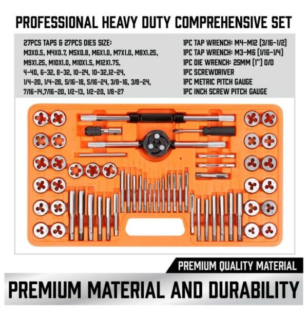 60pc Sae & Metric Tap & Die Set SDY-97773