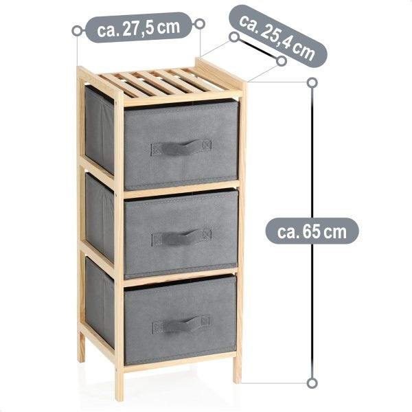 Bamboo 3 Drawer Cabinet SN-001