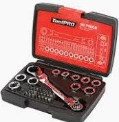 Universal Socket with Reversible Ratchet 36pc