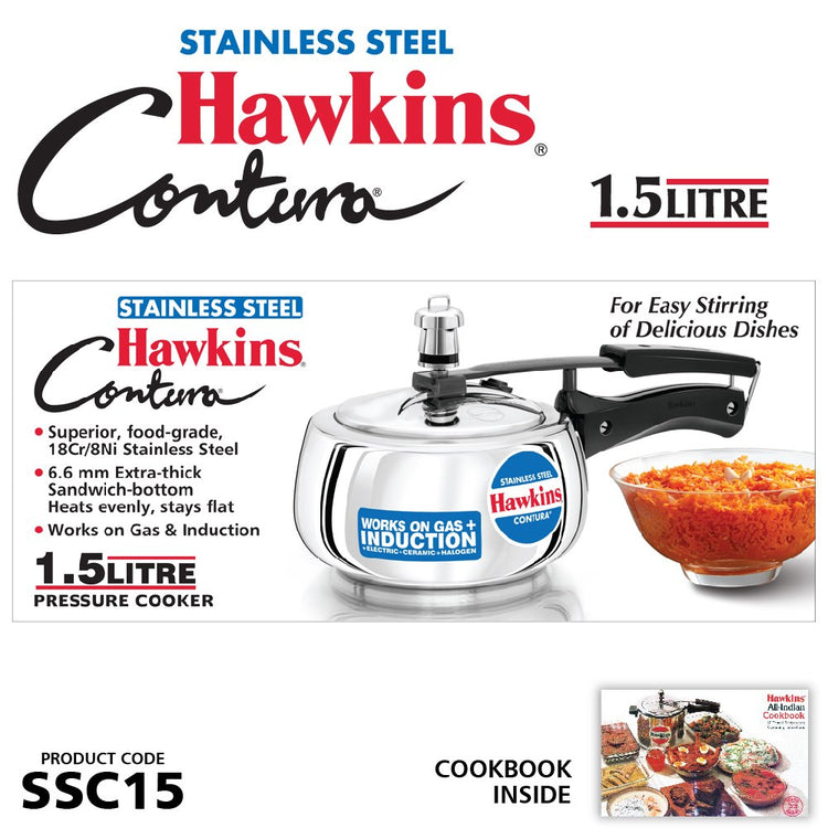 S/S Contura Pressure Cooker 1.5L SSC15