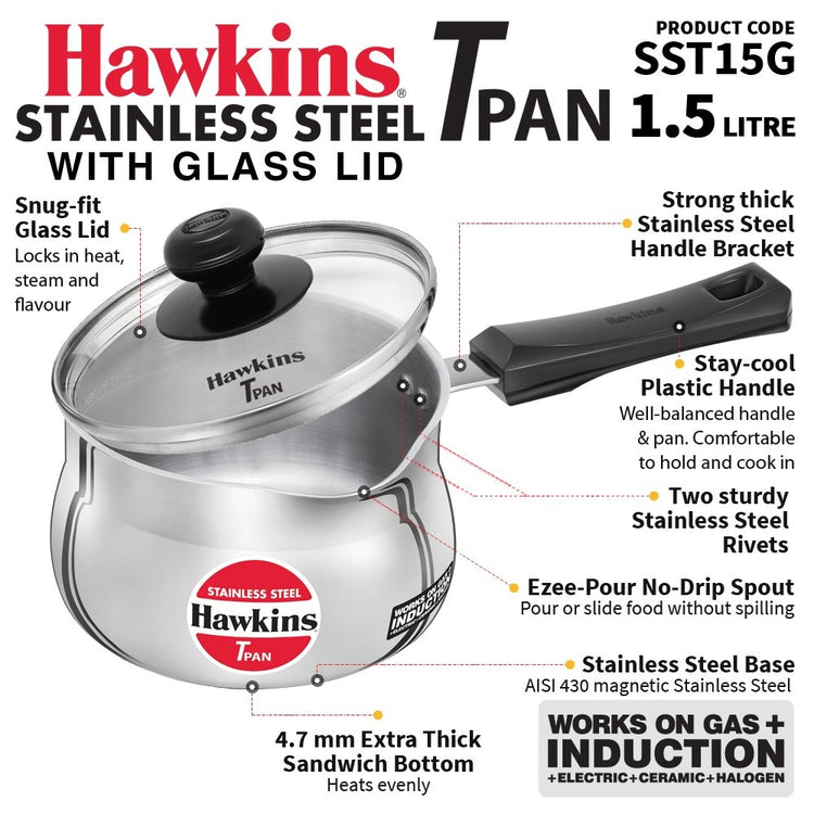 Futura SS Milk Pot T-Pan 1.5L SST15G