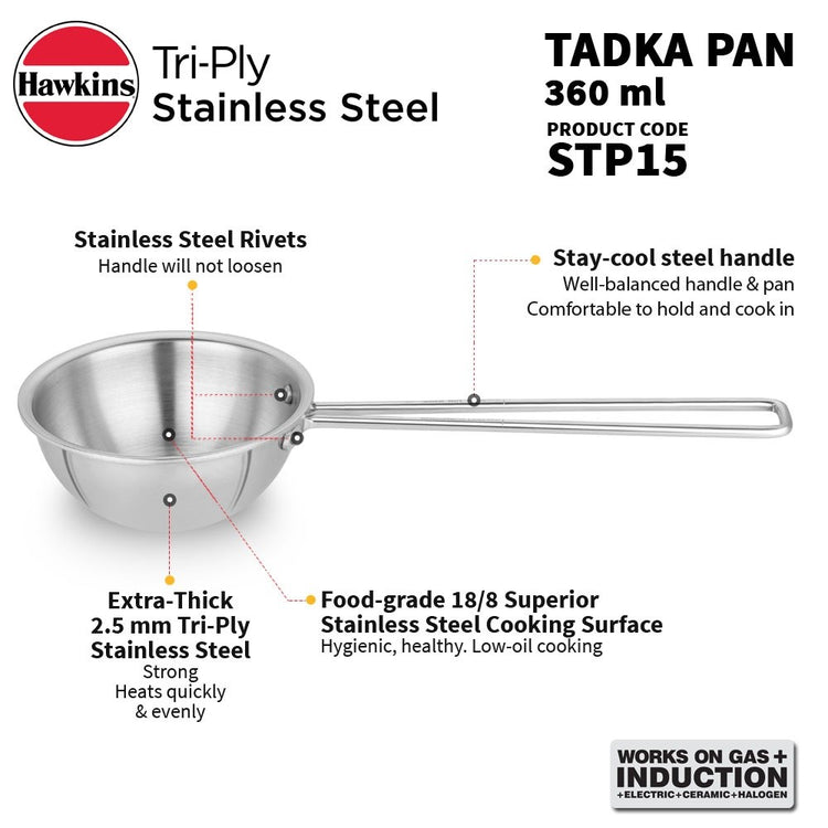 Futura SS Tadka Pan 360mL STP15