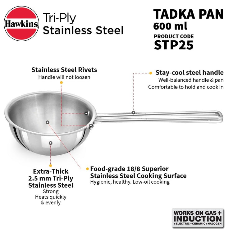 Futura SS Tadka Pan 600mL STP25