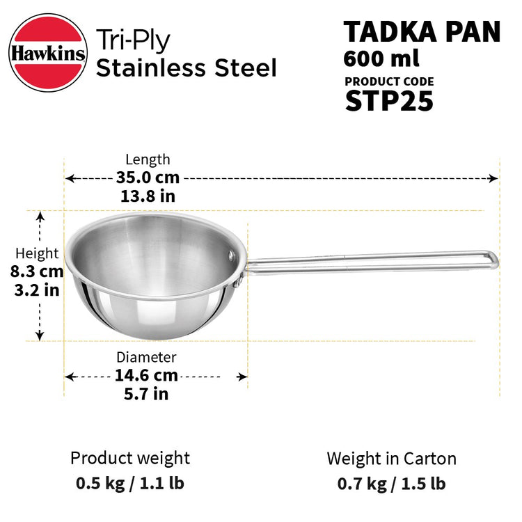 Futura SS Tadka Pan 600mL STP25