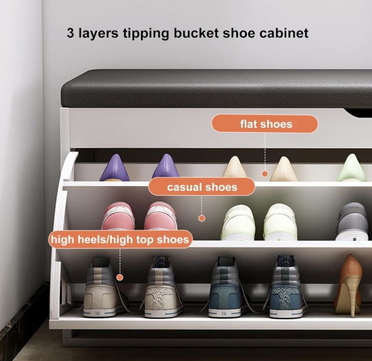 Shoe Cabinet Black & White SW010202