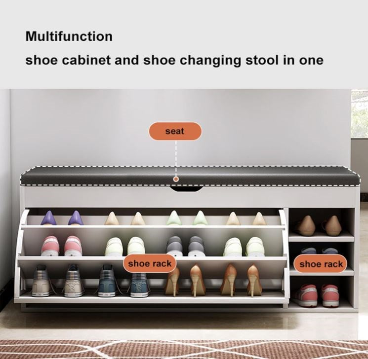 Shoe Cabinet Black & White SW010202