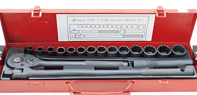 Manual Impact Socket 17pc 1/2" 6PT 25580 A-6