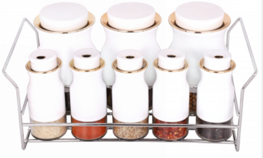 Spice Rack Condiment 8pc O1014BJ