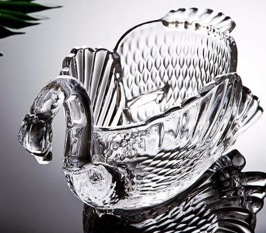 Swan Crystal Glass Serving Bowl XJ-8212