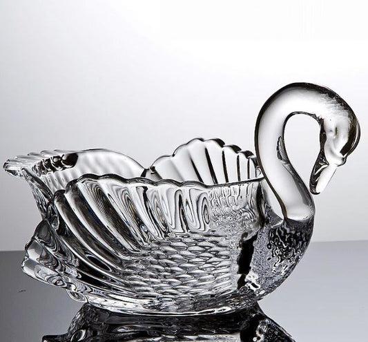 Swan Crystal Glass Serving Bowl XJ-8212