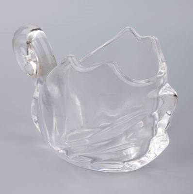 Swan Glass Serving Bowl