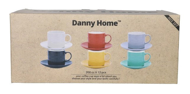 Tea Cup & Saucer Set 6pc T02-73/6C