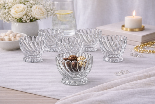 Glass Dessert Bowl 6pc TG1080-4B/L6