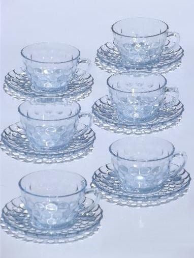 Glass and Saucer 6pc Set