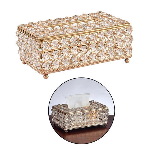 Gold Crystal Tissue Box 0613-2GD