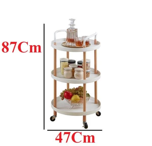 3 Tier Round Trolley