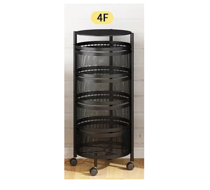 5 Tier Basket Trolley Lockable Wheel