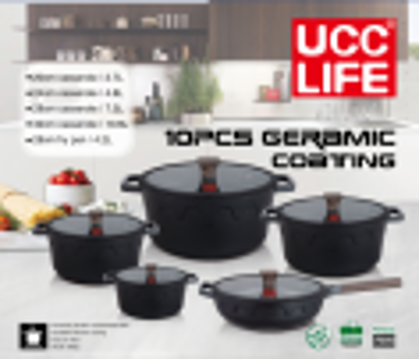 Granite Fry Pan With Lid 28cm UC4010