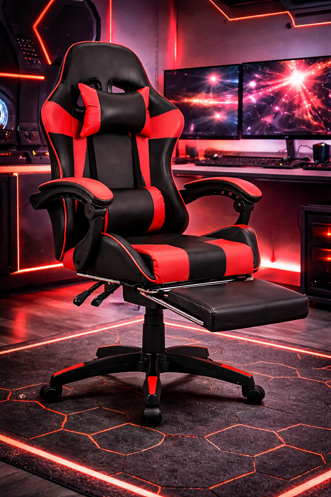 Ergonomic Gaming Chair with Footrest | 100kg Capacity | UT-B199