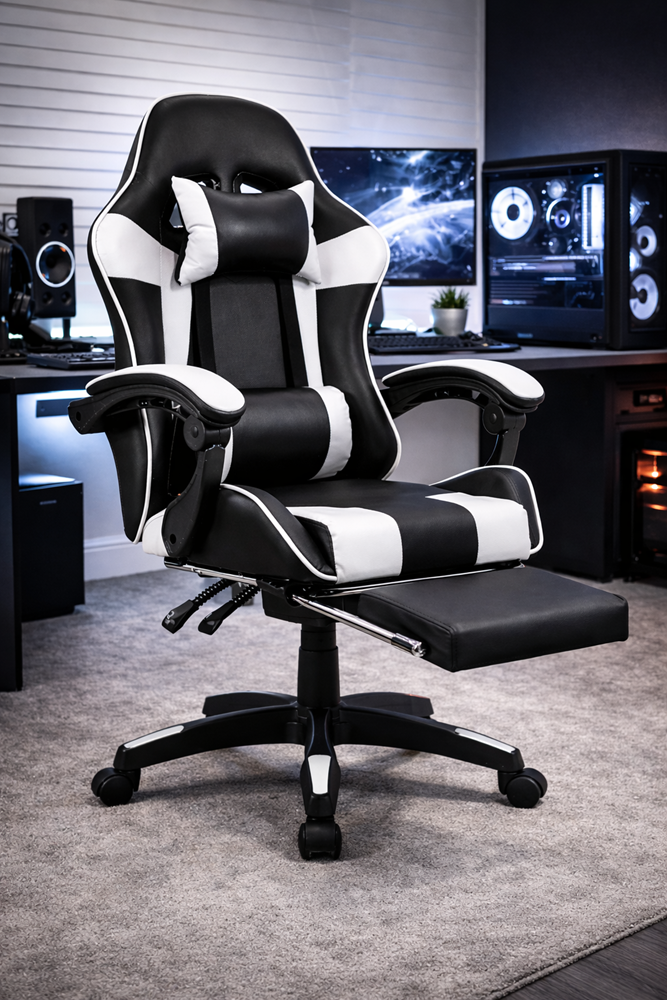 Ergonomic Gaming Chair with Footrest | 100kg Capacity | UT-B199