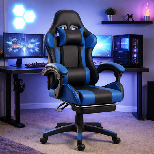 Ergonomic Gaming Chair with Footrest | 100kg Capacity | UT-B199