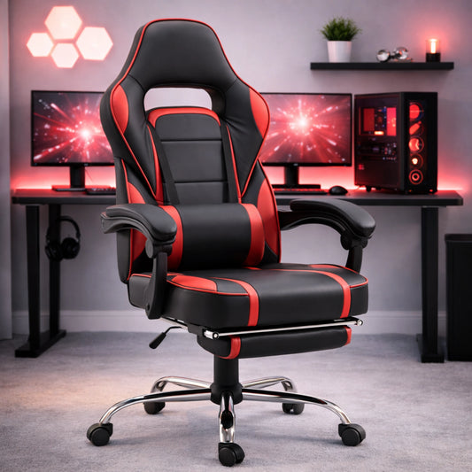 The Ultimate Black & Red Ergonomic Gaming & Office Chair (Model: UT-C590F)