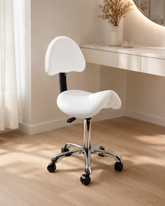 White Saddle Stool UT-C838E