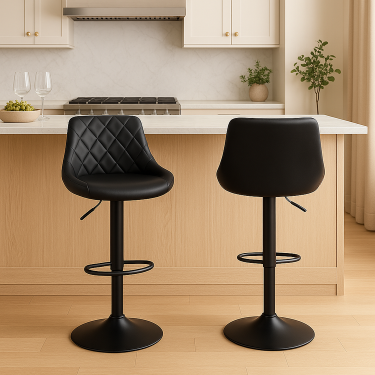 Adjustable Swivel Bar Stool | PU Leather & Ergonomic Backrest | UT-C847