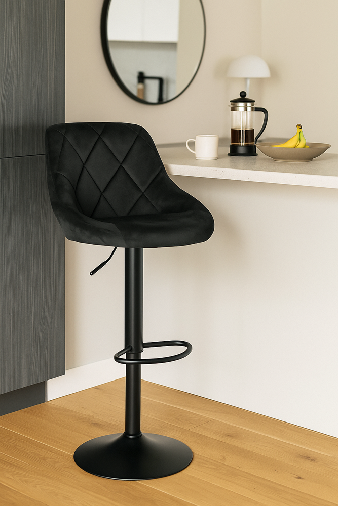 Bar Stool Black Velvet UT-C847