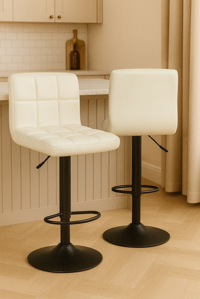 Adjustable Swivel Bar Stool | Square Tufted PU | UT-C8541
