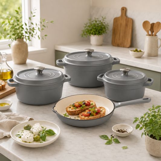 Enamel Cast Iron Cookware 7pc Set VK-35
