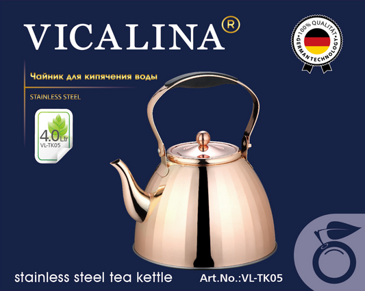 S/S Rose Gold Kettle 4L VL-TK05