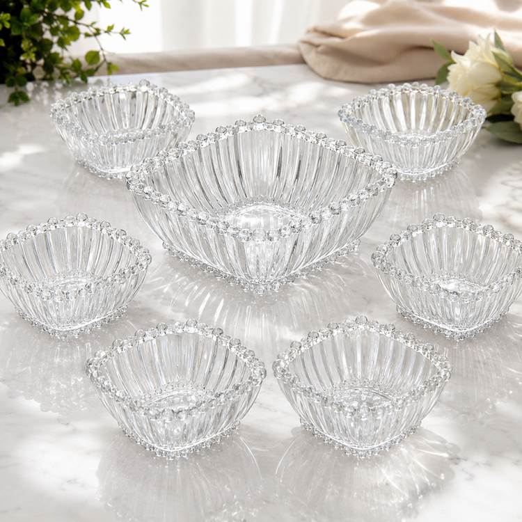 Glass Bowls 7pc W165+W165-1A